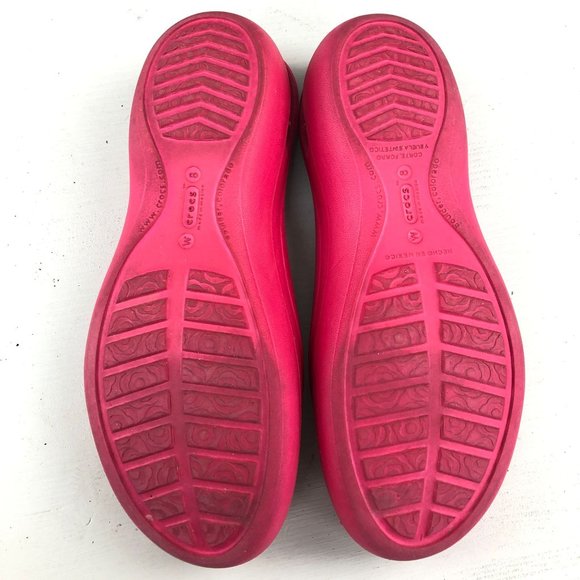 Crocs Women's Size 8 Jayna Pink Closed Toe Cutout Slingback Casual Flats - Picture 9 of 12